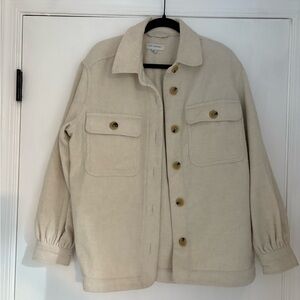 Cream Button-Up Shaket